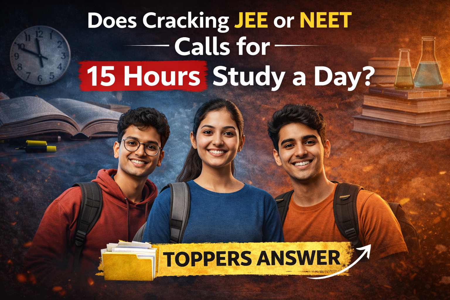 Does Cracking JEE or NEET Calls for 15 Hours Study a Day? Toppers Answer